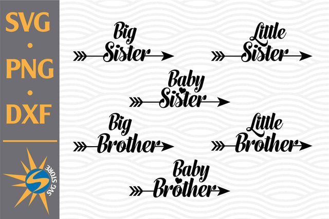 Brother, Sister SVG, PNG, DXF Digital Files Include SVG SVGStoreShop 