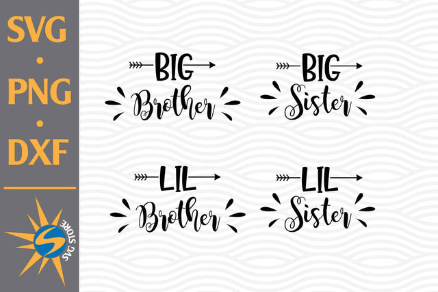 Brother, Sister SVG, PNG, DXF Digital Files Include SVG SVGStoreShop 