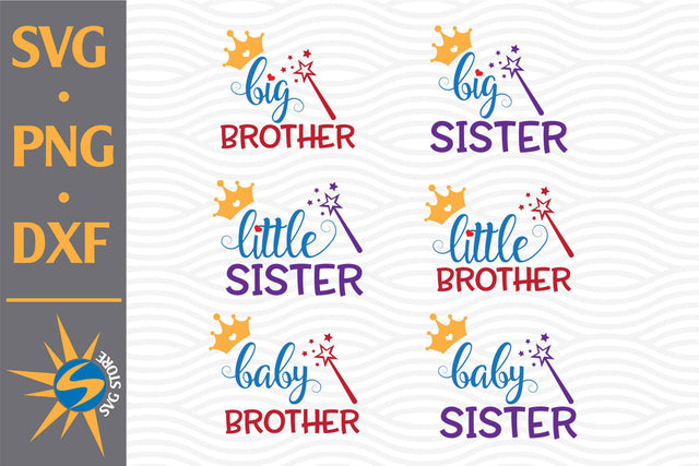 Brother, Sister SVG, PNG, DXF Digital Files Include SVG SVGStoreShop 