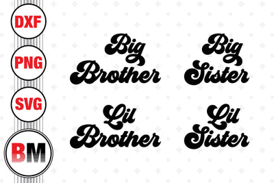 Brother, Sister SVG, PNG, DXF Files SVG BMDesign 