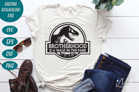 Brotherhood is a walk in the park svg, Brotherhood t shirt, Brotherhood cricut, gift for brother svg, cousin svg, Jurassic park svg SVG Isabella Machell 