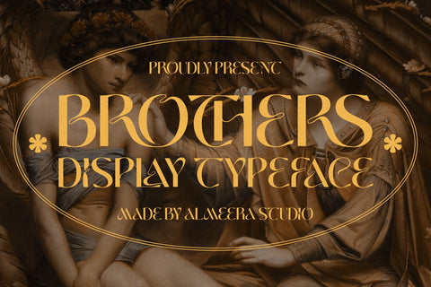 Brothers | DISPLAY TYPEFACE Font studioalmeera 