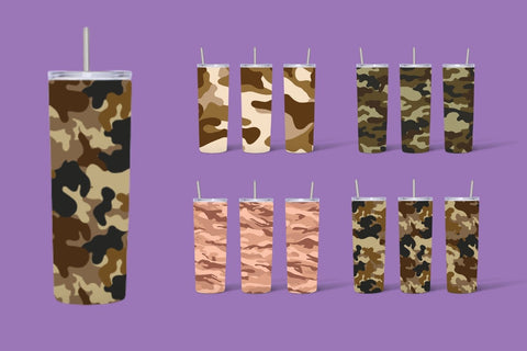 Brown Camo Tumbler Sublimation Sublimation SvgOcean 