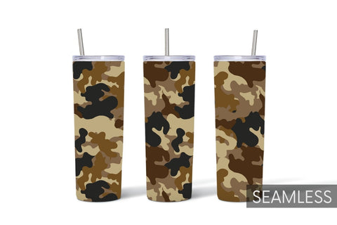 Brown Camo Tumbler Sublimation Sublimation SvgOcean 