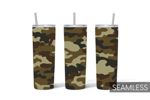 Brown Camo Tumbler Sublimation Sublimation SvgOcean 