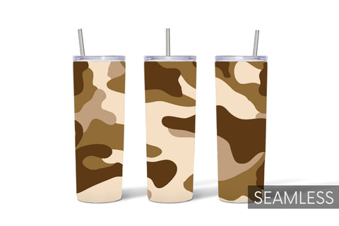 Brown Camo Tumbler Sublimation Sublimation SvgOcean 