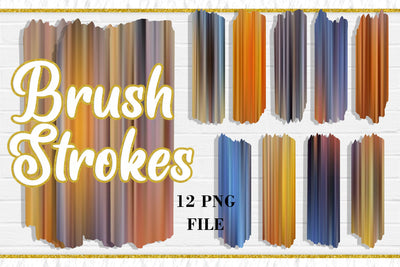 Brown Color Brush Strokes, PNG Sublimation Design Sublimation artnoy 