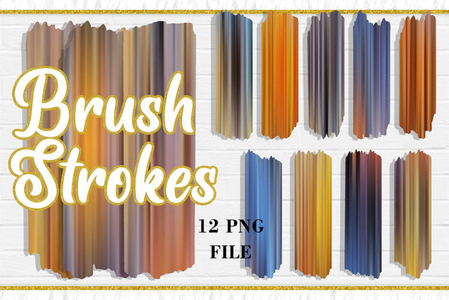 Brown Color Brush Strokes, PNG Sublimation Design Sublimation artnoy 