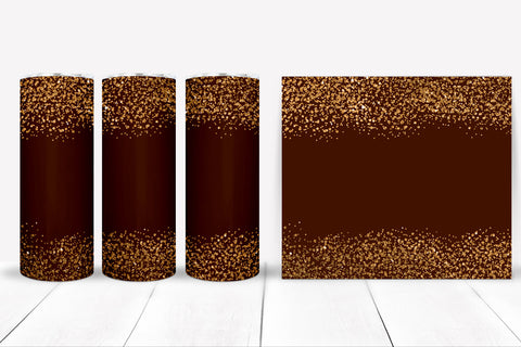 Brown Glitter Tumbler Sublimation I 20 Oz Tumbler Wrap PNG Sublimation Happy Printables Club 