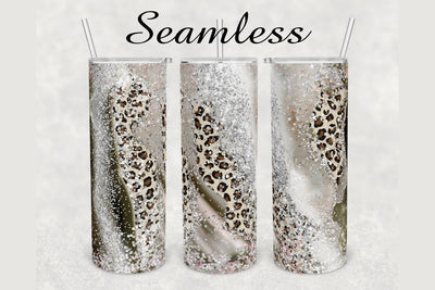 Brown Marble Leopard Print Tumbler sublimation design 20 oz skinny tumbler wrap Sublimation BambinaCreations 