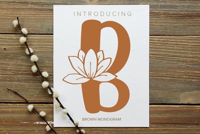 Brown Monogram SVG Din Studio 