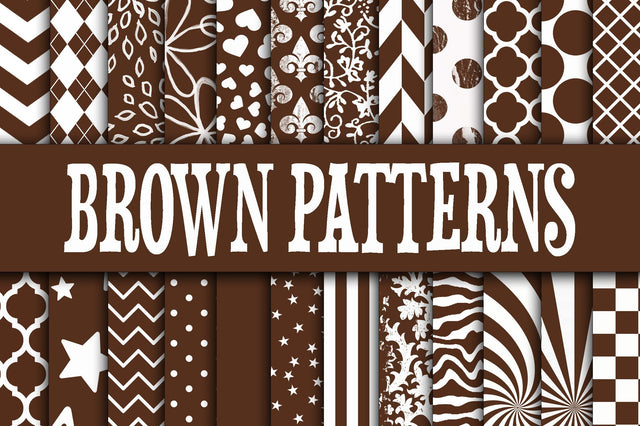 Brown Patterns Digital Paper Sublimation Old Market 