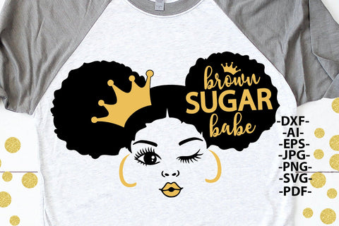 Brown Sugar Svg, Baby Princess Girl, Black Queen Svg, Glitter PNG, Black Girl Svg, Princess Svg, Melanin Queen, Afro Woman, Svg Cut Files SVG 1uniqueminute 
