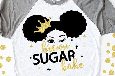 Brown Sugar Svg, Baby Princess Girl, Black Queen Svg, Glitter PNG, Black Girl Svg, Princess Svg, Melanin Queen, Afro Woman, Svg Cut Files SVG 1uniqueminute 