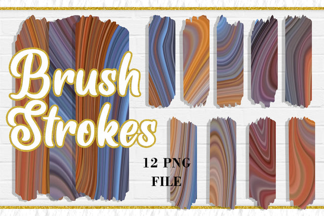Brown Wave Texture Brush Strokes, PNG Sublimation Design Sublimation artnoy 