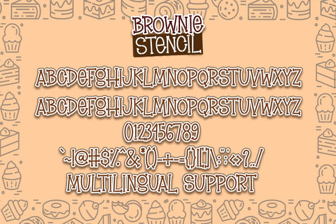Brownie Stencil Font Dm Letter Studio 