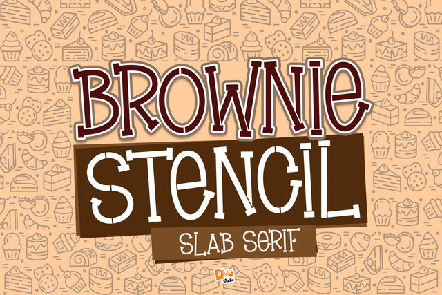 Brownie Stencil Font Dm Letter Studio 