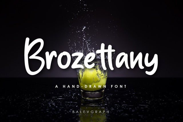 Brozettany Hand-drawn Font Font Balevgraph Studio 