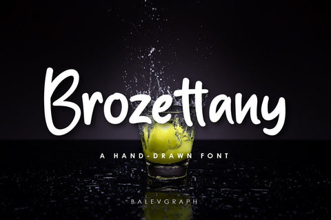 Brozettany Hand-drawn Font Font Balevgraph Studio 