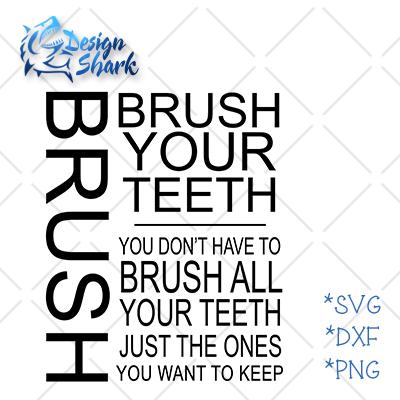 Brush Bath Print SVG Design Shark 