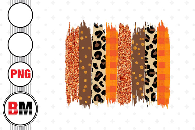 Brush Fall Leopard Glitter PNG Files Sublimation BMDesign 