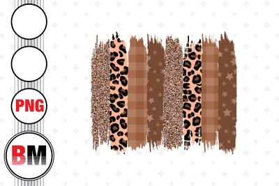 Brush Fall Leopard Glitter PNG Files Sublimation BMDesign 