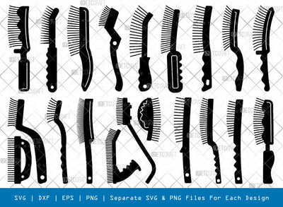 Brush Silhouette, Wire Brush SVG, Stainless Brush Svg, Wire Hand Brush Svg, Steel Wire Brush Bundle, SB00973 SVG ETC Craft 