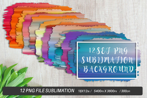 Brush splash sublimation background, bundle clipart, splash png, blur gradient colorful Sublimation artnoy 