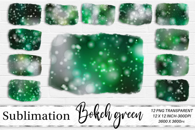 Brush splash sublimation background, bundle clipart, splash png, bokeh dark green Sublimation artnoy 