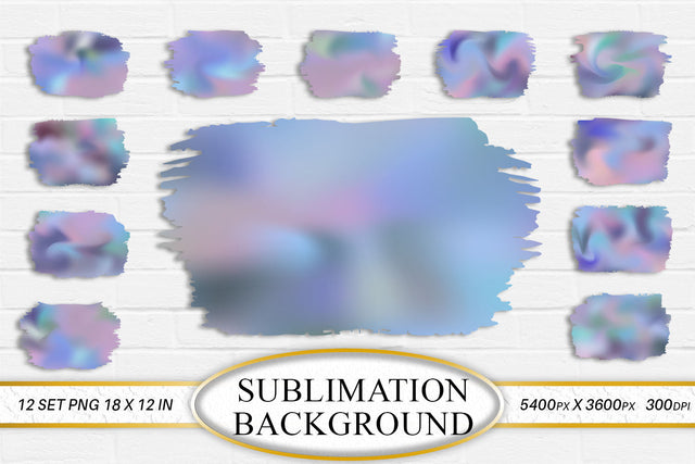 Brush splash sublimation background, bundle clipart, splash png, hologram blue Sublimation artnoy 