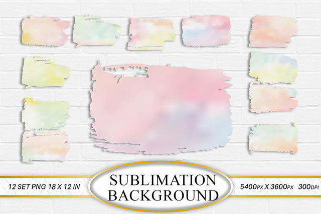 Brush splash sublimation background, bundle clipart, splash png, pastel color Sublimation artnoy 