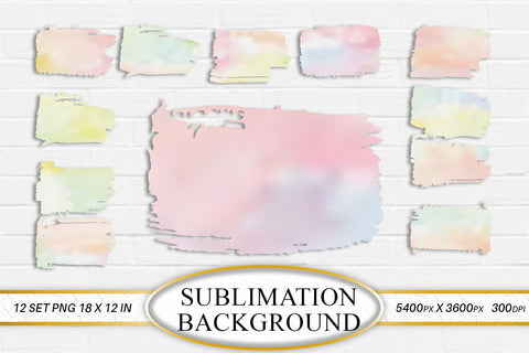 Brush splash sublimation background, bundle clipart, splash png, pastel color Sublimation artnoy 