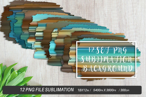 Brush splash sublimation background, bundle clipart, splash png, turquoise - brown SVG artnoy 