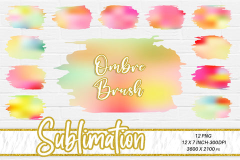 Brush splash sublimation background, bundle splash clipart, splash png, ombre background Sublimation artnoy 