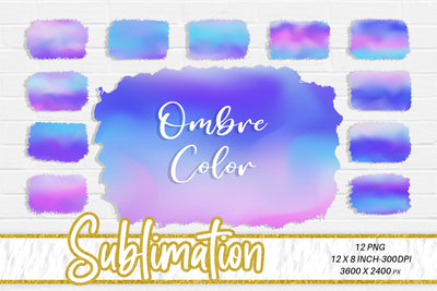 Brush splash sublimation background, bundle splash clipart, splash png, ombre blue Sublimation artnoy 