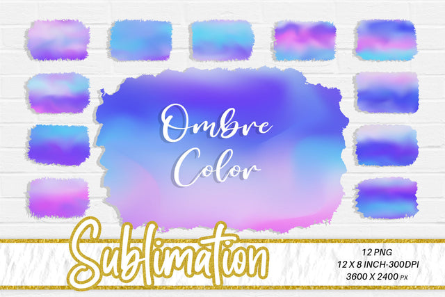 Brush splash sublimation background, bundle splash clipart, splash png, ombre blue Sublimation artnoy 