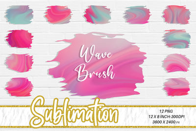 Brush splash sublimation background, bundle splash clipart, splash png, pink wave background Sublimation artnoy 