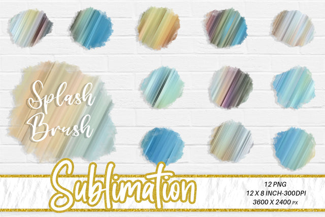 Brush splash sublimation background, bundle splash clipart, splash png, splash brush Sublimation artnoy 