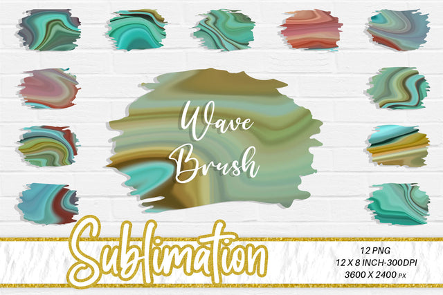 Brush splash sublimation background, bundle splash clipart, splash png, wave background Sublimation artnoy 
