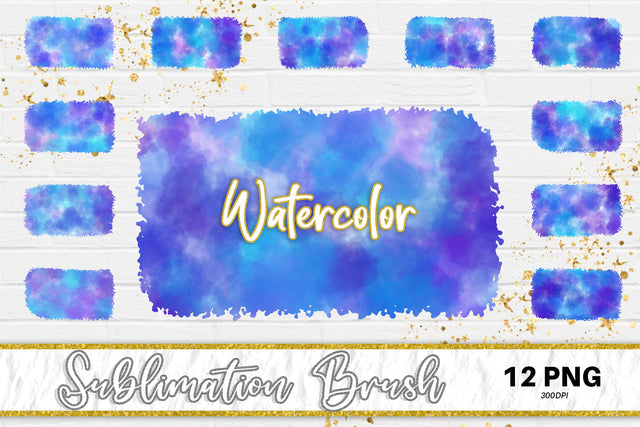 Brush splash sublimation background, splash bundle clipart, splash png, blue watercolor Sublimation artnoy 