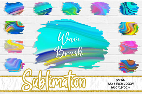 Brush splash sublimation background, Splash bundle clipart, splash png, blue wave background Sublimation artnoy 