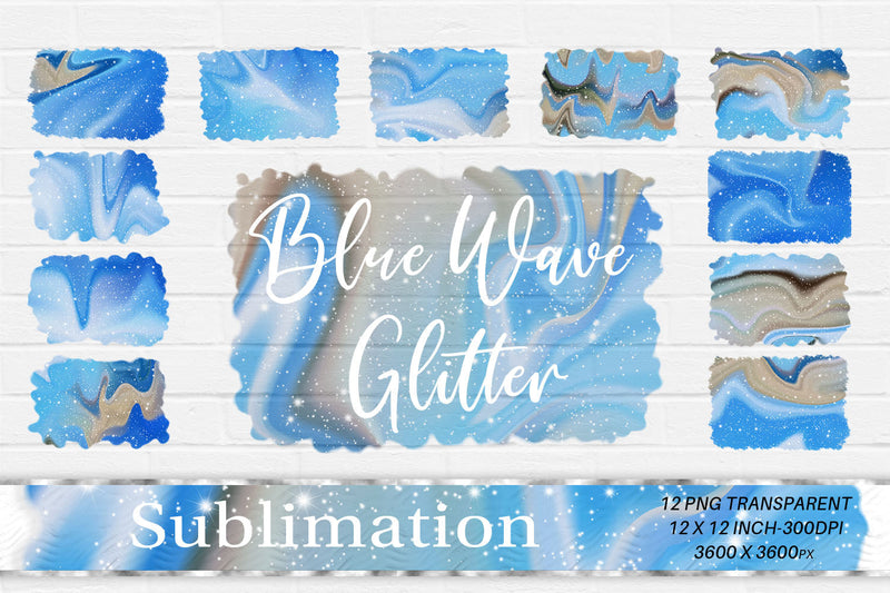 Brush splash sublimation background, Splash bundle clipart, Splash png, blue wave glitter Sublimation artnoy 