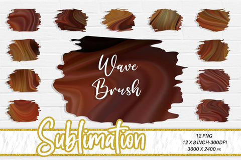 Brush splash sublimation background, Splash bundle clipart, splash png, brown wave background Sublimation artnoy 