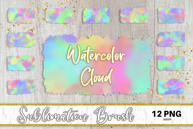 Brush splash sublimation background, splash bundle clipart, splash png, cloud texture , iridescent color Sublimation artnoy 