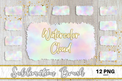 Brush splash sublimation background, splash bundle clipart, splash png, cloud watercolor, colorful Sublimation artnoy 