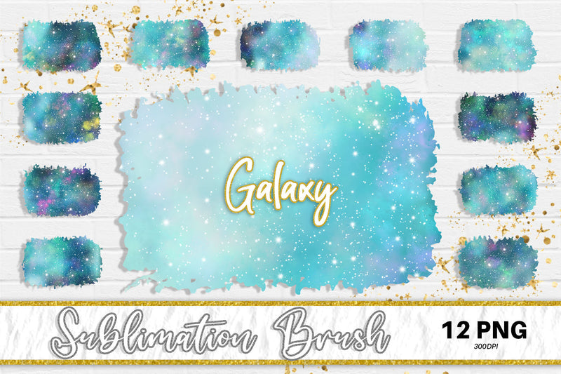 Brush splash sublimation background, splash bundle clipart, splash png, galaxy space blue Sublimation artnoy 