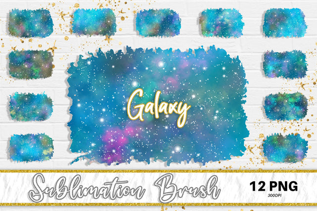 Brush splash sublimation background, splash bundle clipart, splash png, galaxy space blue Sublimation artnoy 