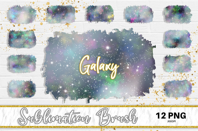 Brush splash sublimation background, splash bundle clipart, splash png, galaxy space Sublimation artnoy 