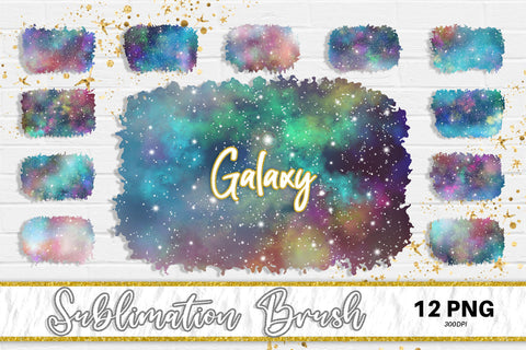 Brush splash sublimation background, splash bundle clipart, splash png, galaxy space Sublimation artnoy 