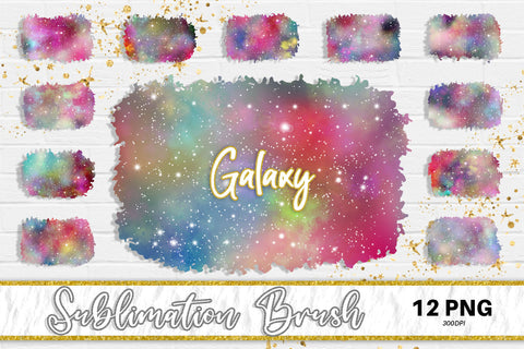 Brush splash sublimation background, splash bundle clipart, splash png, galaxy space Sublimation artnoy 